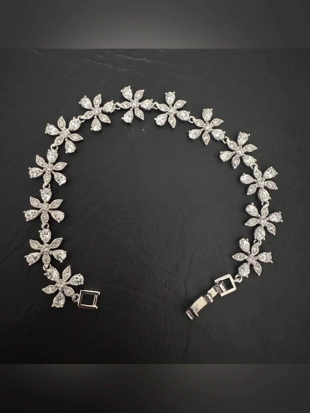 New Nadri Floral Crystal Bracelet
